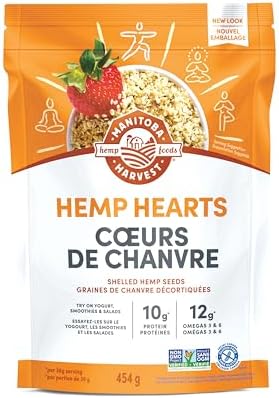 Manitoba Harvest Hemp Hearts Shelled Hemp Seeds, 454g; 10g Plant-Based Protein & 12g Omegas per Serving, Whole 30 Approved, Vegan, Keto, Paleo, Non-GMO, Gluten Free