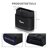 Vgate iCar Pro 2S Bluetooth OBD2 Diagnostic Tool for iOS, Android & Windows, Auto Scan Tool Supports Electric and Hybrid Vehicles – Ansicht 6