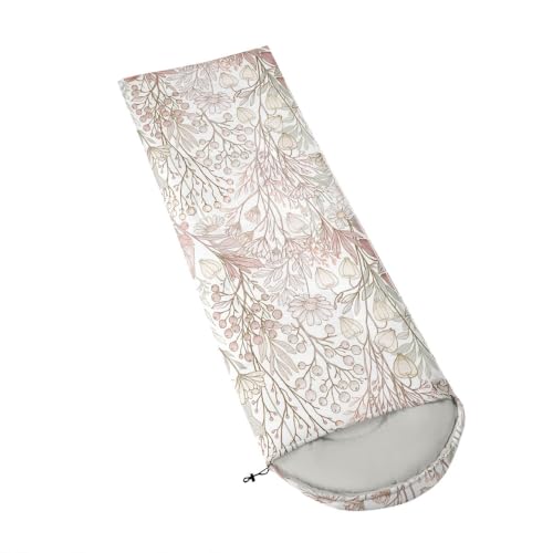 Bolsa de dormir Feelyou FlowerKids para niños, rectangular, individual, color rosa suave, material poliéster, impermeable y portátil para camping en 3 estaciones miniatura 3