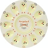 Precious Moments Egg Platter | Angeled Eggs Ceramic Platter | Easter Home Decor | Deviled Egg Plate | Easter Egg Platter | Housewarming, Hostess Gift | 12 Egg Spots
