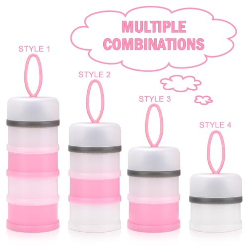 Image of Accmor Baby Formula Dispenser On The Go, Stackable Formula Dispenser Formula Container to Go, Non-Spill Portable Milk Powder Kids Snack Storage Container, BPA Free