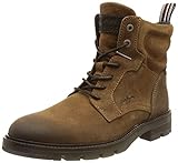 Winterstiefel Tommy Hilfiger Herren Raised Padded Suede Boots Erh hte gepolsterte Wildlederstiefel, Braun, 44 EU