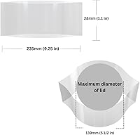 Vista 23 de 86 x 28 mm Banda Termorretráctil Perforada Transparente para Frascos de Especias, Botellas Grandes de Envasado, Tarros Pequeños y Más.
