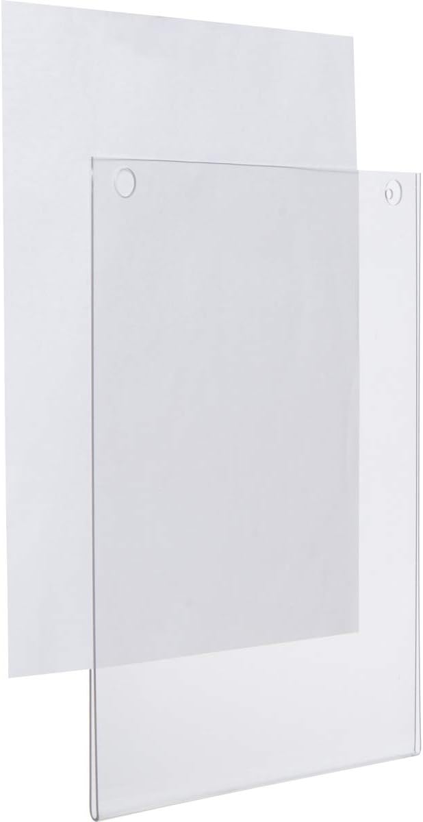 Up To 40% OFF Acrylic Sign Holder 8.5 x 11 - Clear Frame Paper Holder with Multiple Mounting Options Included, Wall Mount Frame 8.5x11 inches, Perfect for Home, Office, Store, Restaurant, School and More (6 Pack)