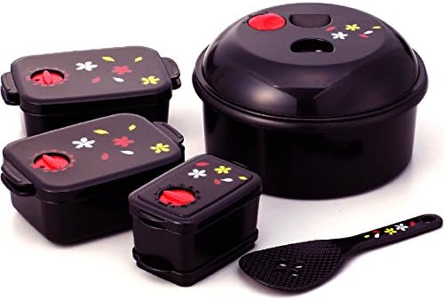 Steamer storage container 5-piece set for bamboo charcoal entering Ohitsu-rice