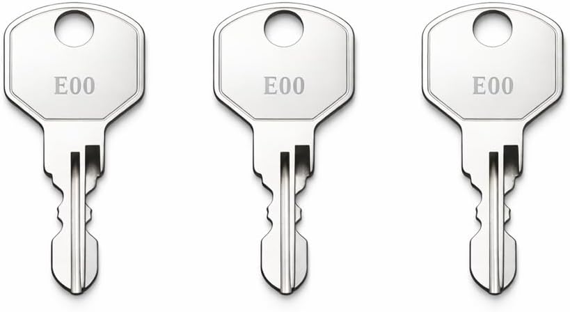 3 Pack E11 Toolbox Replacement Keys, Compatible with Yukon/Harbor Freight Toolboxes, Pre-Cut Keys Cut to Selected Code A00–A30 E00-E30