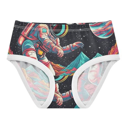 Pattern Girls Underwear Toddler 2t Cotton Cute Panties Girl Colorful Astronaut Planet Space Underpants Briefs