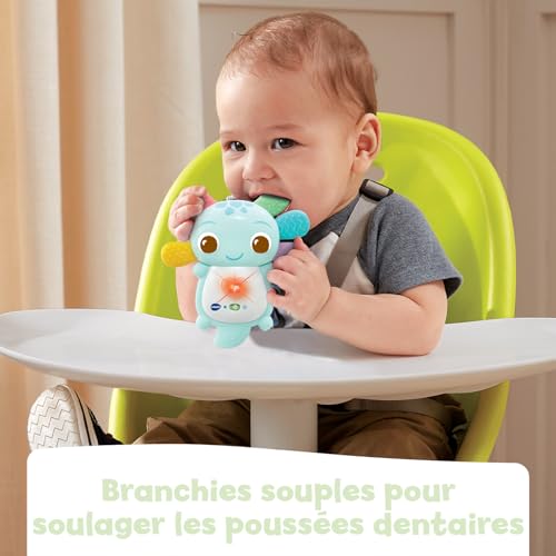 VTech - Croc' Croc Axolotl - Hochet de Dentition - Axolotl Jouet Sensoriel Bébé - Jeu d'Éveil Lumineux et Musical - Cadeau de Naissance Bébé Dès 3 Mois - Contenu en Français – vue 3