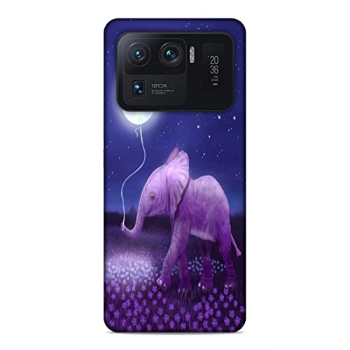 Image of Printed Mobile Back Hard Case Cover for Xiaomi Redmi 11 Ultra | Animal Love, Cute Baby Elephant, Moon Balloon, Night Love -2200
