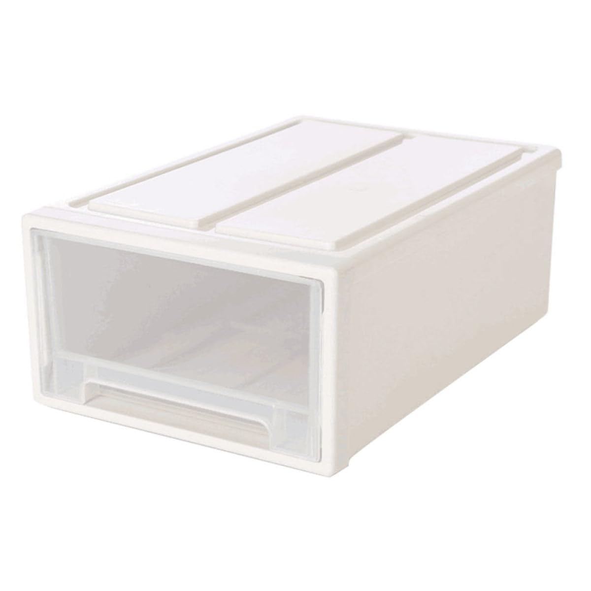 Boîte de rangement plastique blanc STOBAZA à tiroirs empilables
