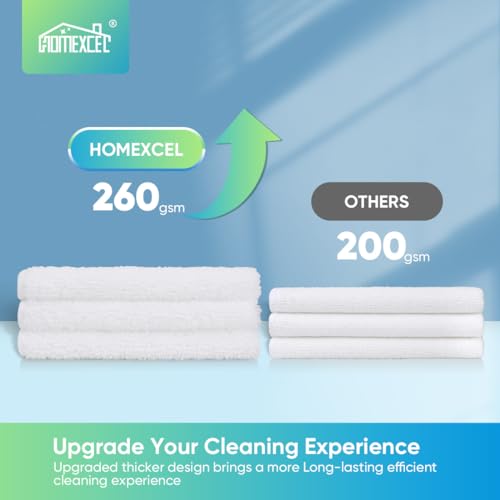 image for HOMEXCEL White Microfiber Cleaning Cloth, 12 Pack Premium Microfiber T