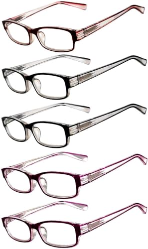 Image of OWL 5 Pairs Reading Glasses Fashion Ladies Readers Spring Hinge