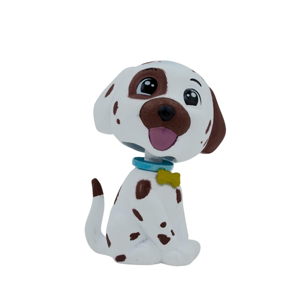 Car Dashboard Decoration Items – Cute Bobble Head Dog | Car Dashboard Accessories Toy | Fun Car Decor Accessories & Showpiece for Dashboard, Desk, Office, Study Table, Home Decor (White Brown)