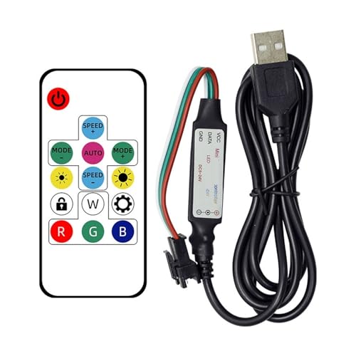 Contrôleur LED RGB 12V 24V télécommande infrarouge et alimentation USB