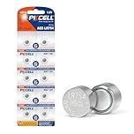 PKCELL AG5/LR754 Batteries (10-Pack), 1.5V AIkaline Button Battery - Mercury-Free, 66mAh Coin Battery for Low-Power Devices - Hearing Aids, Car Remotes, Toys & LED Lights