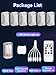 Upgraded 500mAh Wireless LED Strobe Lights with Remote,8-Color Waterproof Rechargeable Emergency Lights with 11 High-Brightness LEDs for Cars (6PCS)