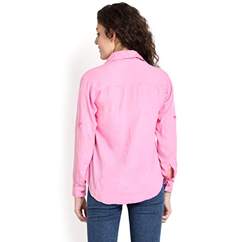 Image of C.Cozami Casual Long Sleeves Double Pocket Women's Rayon Shirts