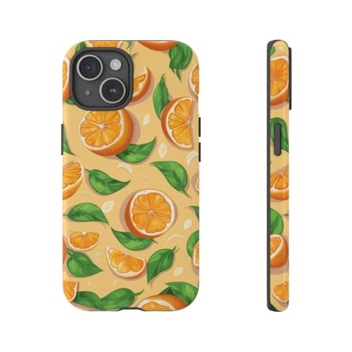 Coque iPhone 15 motif fruits oranges pour sublimer votre style estival