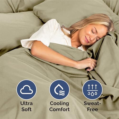 Image of King Size 4 Piece Sheet Set - Ultra Soft & Cooling Sheets- Taupe | Fits 8 Inch to 16 inch Mattress, Wrinkle Free & Fade Resistant with Deep Pockets, Breathable, Comfy Hotel Luxury Bedding