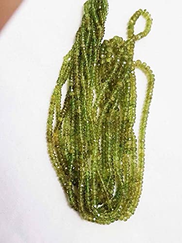 Vésuvianite perles facettées 3-2mm en fil de 30cm pour bijoux haut de gamme