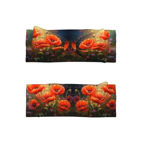 poppy flowers1 Picture Baby Bow Headband Super Stretchy Soft Bows Hair Accessories for Newborn Infants Toddlers Kids Girls2