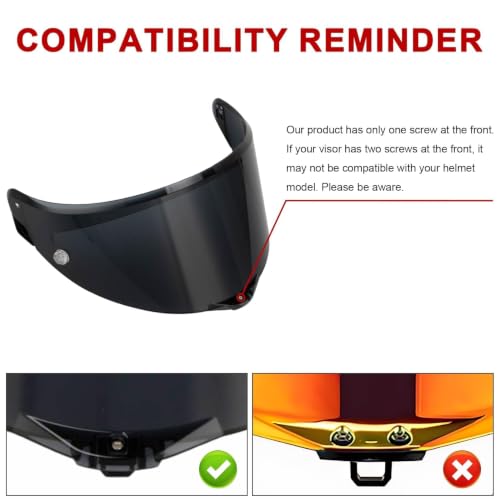 Image of PSLER Pista GP RR visor - Pista Helmet Visor Motorcycle Face Shield Replacement for Pista GPR CORSA-R Pista GPRR RACE 3,Black