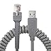 SinLoon Symbol Ls2208 USB Cable, USB A to RJ45 Coiled Spiral Extension Cable, Motorola Symbol Barcode Scanner Ls2208ap Ls1203 Ls4208 Ls4278 Ds6707 Ds6708 USB Cable,(10ft,3M)