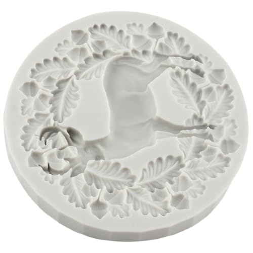 YANQINMS Christmas Deer Silicone Mold Holly Leaves Fondant Molds Pinecone Chocolate Molds For Sugar Cake Decorating Cupcake Topper Gum Paste Candy Polymer Clay by YANQINMS - Image 5