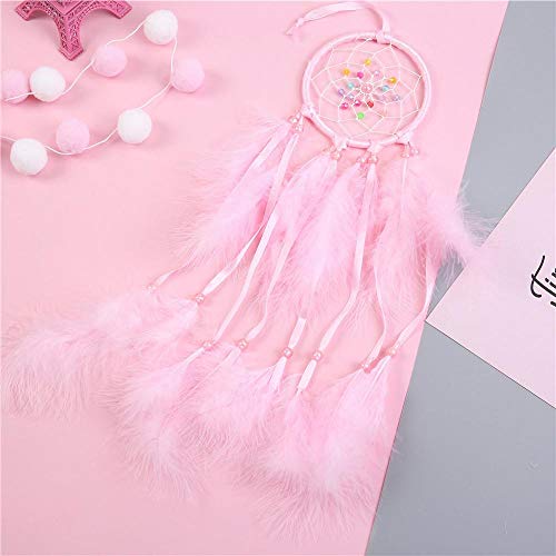 Sweet Heart Dream Catcher rose à plumes pour décorer votre balcon