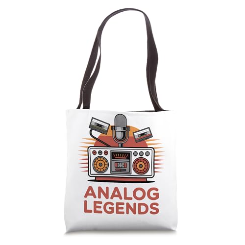 Commentator Retro Broadcast Analog Legends Cassette Mic Tote Bag