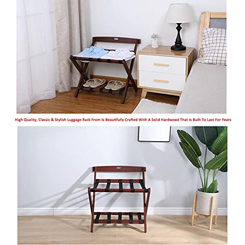 Porte-bagages d'hôtel pliant en bois pour chambre d'amis