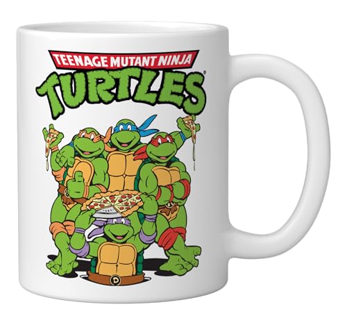 Taza cerámica Teenage Mutant Ninja Turtles Pizza Crew blanca miniatura 2