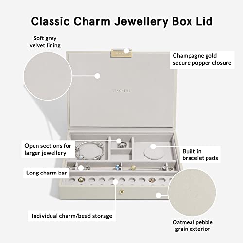 Boîte à bijoux classique Stackers avoine : finissez-en avec les charms perdus ou rayés