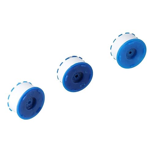 Miniatura 6 de Urjumpea Paquete de 9 filtros de agua para fregadero de grifo, repuesto de filtro de agua para grifo con tapa de plástico azul