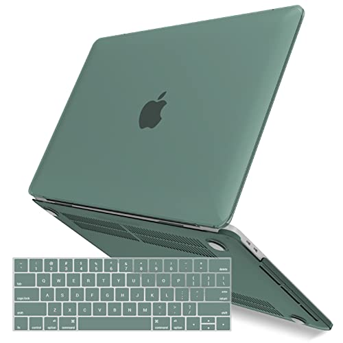 IBENZER Compatible with MacBook Pro 15 Inch Case 2019 2018 2017 2016 A1990 A1707, Plastic Hard Shell Case with Keyboard Cover for Mac Pro 15 Touch Bar, Midnight Green, T15MTGN+1