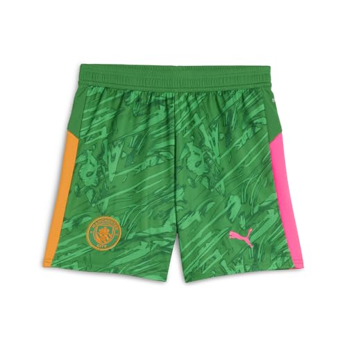 PUMA Kids Manchester City Shorts Goalkeeper 2025/26 - Green - Size: 9/10 Years