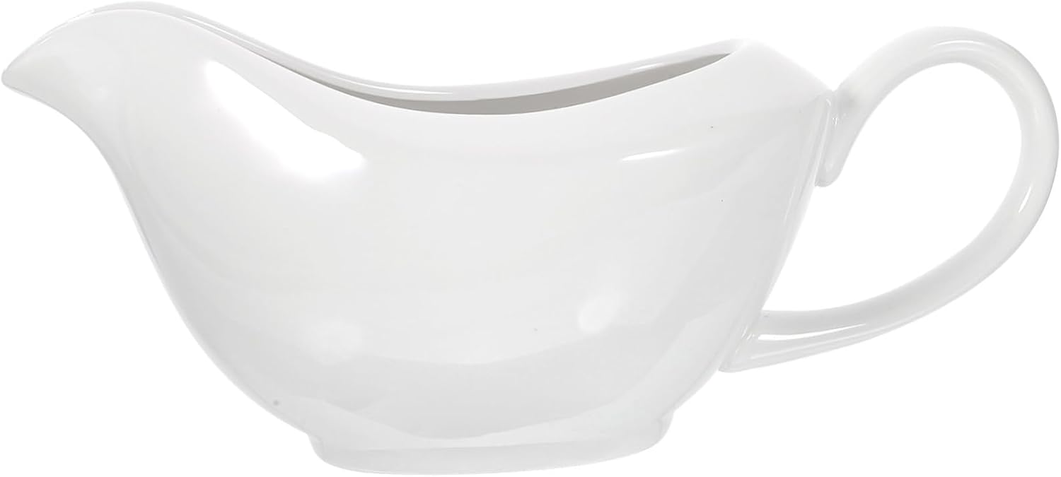 PRETYZOOM Gravy Container Ceramic Sauce Boat Porcelain Juice Bucket for Home Restaurant Use