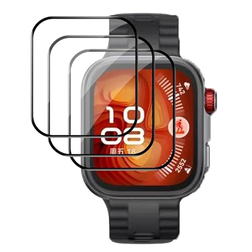 【2枚入り】 For HUAWEI Watch Fit 4 Pro フィルム ファーウェイ スマートウォッチ Fit4 Pro 保護 フィルム 曲面対応 【Kibnco】 PMMA+PC製素材 3D曲面エッジ 耐衝撃 飛散防止 指紋防止 高透過率 防塵 気