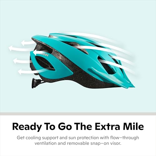 Image of Schwinn Thrasher Helmet for Kids, Size 55-58 cm for Kids 8-14, Lightweight Microshell, Adjustable Dial & Straps, Interior Padding, Air Vents, Visor, Helmet for Boys and Girls