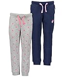 Blue Seven Mädchen Jogginghosen Kids Girls Basics - 2er Pack M01 - DK BLAU + Nebel Mel AOP 116