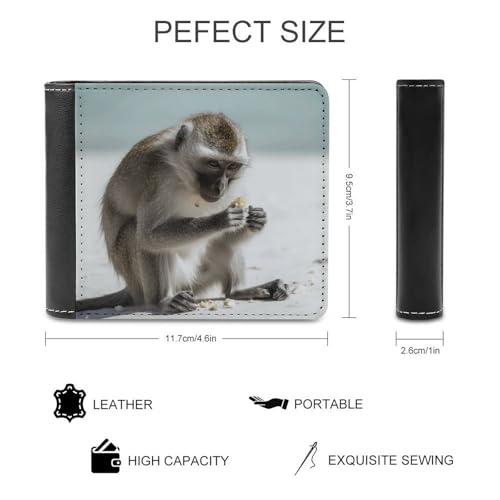 Monkey on The Ground Men Wallet Slim Thin Credit Card Women Money Clip Leather Bifold Front Pocket Wallets2