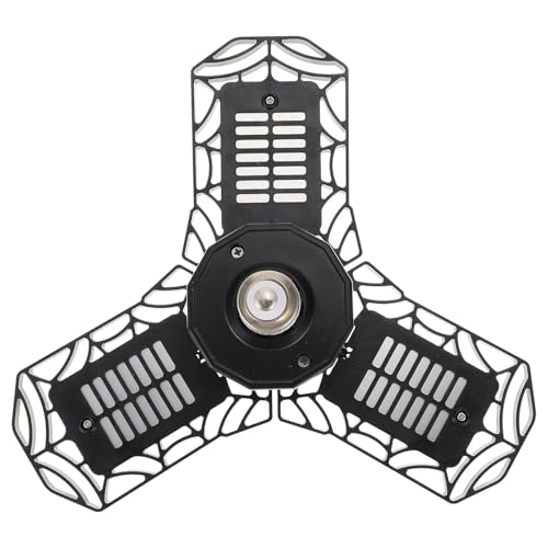 Cabilock Foldable Garage Light 40w Industrial Mining Lamp with Screw Holder Indoor Lighting Tool Deformable Bay Light for Workshop and Warehouse