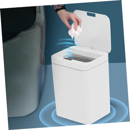 Basurero automático rectangular blanco KOMBIUDA miniatura 7