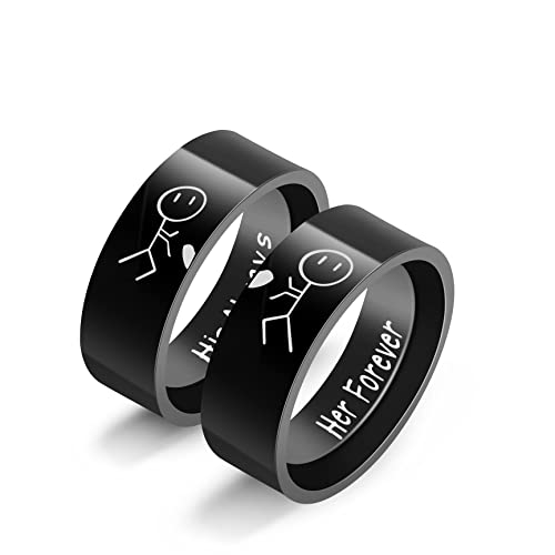 Bagues en acier Uloveido Y1536 anti-oxydation pour couple ne craignant pas l'eau