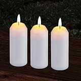 3Pack 15H+ Emergency Candles Long Burning Survival [18H+ Inside Candle Lanterns], 3" Unscented White Pillar Candles, Survival Candles for Power Outage, Camping, Hurricane