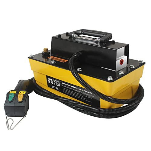 Image of 10,000 PSI Air Hydraulic Pump with 9.8 ft Remote Control, 2.3L Reservoir, NPT 3 /8 inch Oil Outlet, NPT 1 /4 inch Inlet, for Auto Body Frame Machines, Hydraulic Press