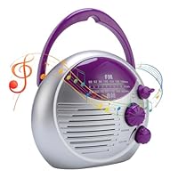 Hängende Duschfunk Radio AM FM, IPX4 wasserdichte Batteriebetriebene Badezimmerradio mit Oberster Griff, für Strand, Badezimmer, Küche, Außen
