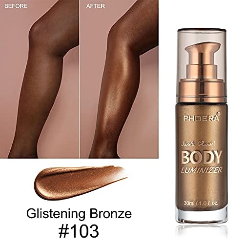 Body Luminizer, Face Body Body Highlighter Makeup Smooth Shimmer And Glow Liquid Illuminator Foundation For Face & Body 30Ml (102 Metallic Gold) #TOP3