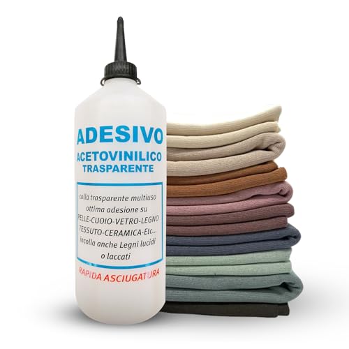 Cola Acetovinílica Transparente Multiuso 500 ml. Pegamento PVA a base de Resinas Sintéticas, Cola Vinílica Líquida para Bricolaje y Tapicería, Pegamento para Modelismo Madera, Corcho, Vidrio