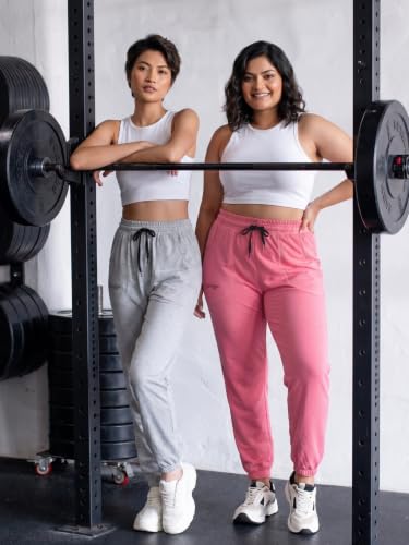 Image of Fflirtygo Cotton Solid Joggers /Track Pant /Solid Pajama /Leggings �100% Export Quality Soft Cotton Night Wear /Pocket Pyjama for Women Combo Pack of 2Pcs, Blue and Grey